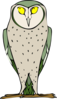 Green And Gray Owl Clip Art